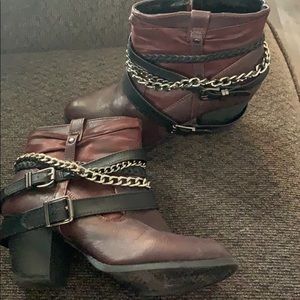 Bke sole maroon bootie